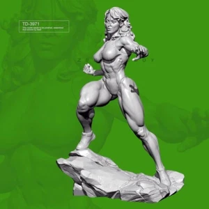 1:24 75mm resin figure model Green Giant Female Warrior Unassembled unpainted - Picture 1 of 3