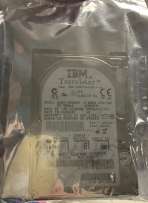 Apple/IBM Travelstar DARA-206000 LAPTOP HHD 6.0GB ATA/IDE 2.5" NEW OLD STOCK - Image 1 of 3