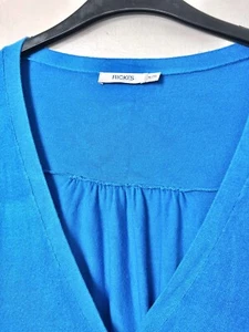 Cárdigan Jersey RICKI’S Azul Cielo Tejido Fino Botón Frontal Talla XL UK 18 20 22 - Imagen 1 de 4