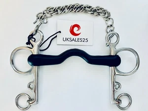 Gummi Port Mouth Pelham Gebiss (UKSALES25® Pferdegebisse) *VERSAND AM SELBEN TAG* - Bild 1 von 5