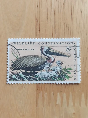 United States Postage, Wildlife Conservation, Brown Pelican stamp Foto 1 de 4
