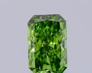 RADIANT 0.74ct VIVID GREEN VVS2 IGI CERTIFIED LAB GROWN DIAMOND LG633421667 - Picture 1 of 7