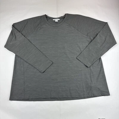 Camisa Athleta Raglán Mujer 2X Gris Manga Larga Top Rendimiento Yoga Gimnasio Correr Foto 1 de 4