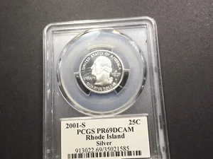 2001-S Washington Silver Proof Quarter-PCGS PR69 DCAM R.I. 032422*05 - Picture 1 of 2