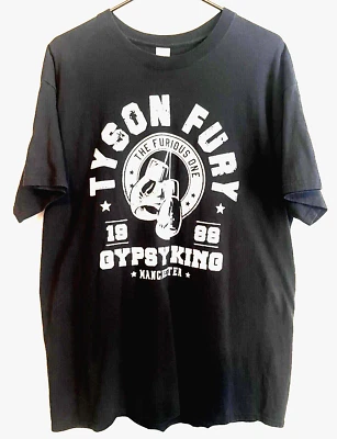 Tyson Fury Furious One 1988 Gypsy King Manchester GILDAN Men Size Large T-Shirt - Image 1 of 3