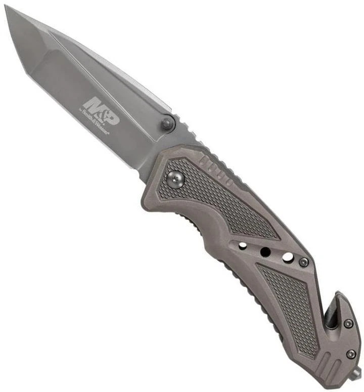 Smith & Wesson Military & Police Liner Lock Folder Grey Aluminum Handle SWMP11G - Image 1 of 1