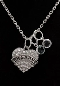 Birthstone Necklace Grandma Gift For Mother's Day Personalized Jewelry - Picture 1 of 2