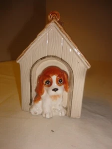 Salvadanaio vintage Otagiri OMC Japan in ceramica cane in cuccia dipinto a mano - Foto 1 di 5