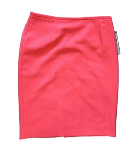 Tahari Tweed gerader Bleistiftrock koralle rosa 6P bunt Petite Business - Bild 1 von 9