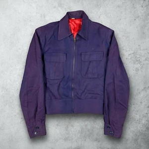 Chaqueta Ricky Gabardina Gabardina De Colección Años 50 Púrpura Rockabilly Talla 34 - Imagen 1 de 13