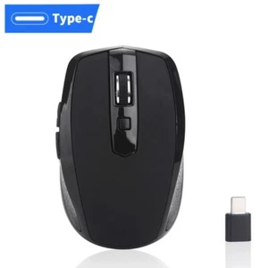 Wireless Mouse Ergonomic Mouse 2.4GHz USB Type C Receiver 1200 1600 DPI - Picture 1 of 9