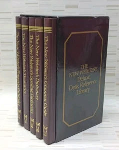 The New Webster's Deluxe Desk Reference Library 5 Book Slipcase Set Grammar 1986 - Picture 1 of 12