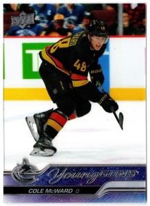 2023-24 Upper Deck Young Guns Clear Cut COLE McWARD #244 Vancouver Canucks UD RC
