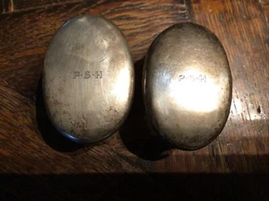 Set of 2 Vintage TIFFANY & Co Makers 925 Sterling Silver Vanity Brush Engraved - Picture 1 of 7