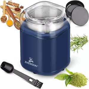 Electric Herb Grinder 200w Spice Compact Size, Easy On/Off, 50g, Blue - Picture 1 of 8
