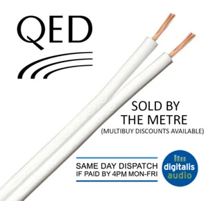 1 m de cable de altavoz de alta fidelidad blanco QED 42 hebras cobre libre de oxígeno (OFC) - Imagen 1 de 3