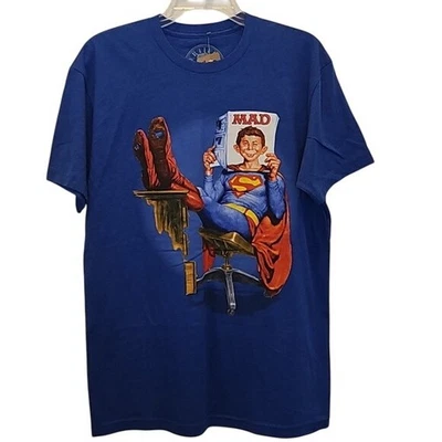 Camiseta MAD Manga Corta Mediana Nueva Cartoon Network Inspirada en Y2K Azul Unisex Foto 1 de 4