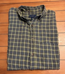 J. CREW Plaid Flannel Button Down Shirt Medium ~ Excellent - Picture 1 of 2