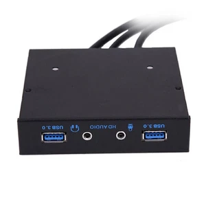 Neue 20Pin auf 2 USB 3.0 Port HUB + HD-Audio PC Diskette Expansion Frontpanel 3 - Bild 1 von 5