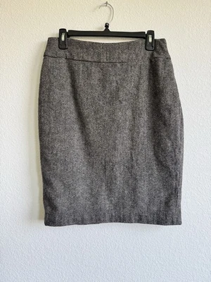 Falda Lápiz Cabi Para Mujer Gris Mezcla Lana Tweed Forrada Carrera Iglesia Talla 6 Foto 1 de 4