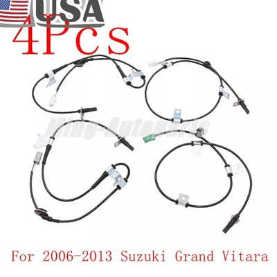 4Pcs Right Left ABS Wheel Speed Sensor Fits 2006-2013 Suzuki Grand Vitara US - Image 1 of 4