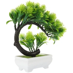 Simulierter Grüner Bonsai Bonsai-Baum Aus Kunststoff Dekorativer Topfbaum - Bild 1 von 12