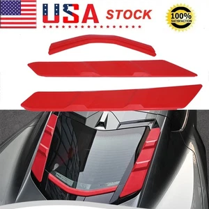 Red For Corvette C8 2020-2025 Car Wash Vent Rear Dry Bay Blocks Covers Rubber US - Picture 1 of 16