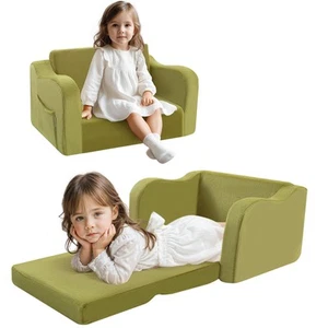 Fold Out Kids Couch Toddler Chair, Convertible Baby Sofa Recliner for Toddler... - Picture 1 of 8