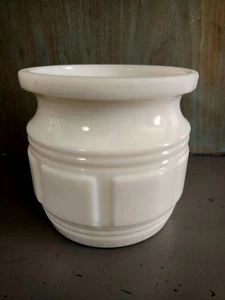 VTG Randall Milk Glass Vase Bowl Square Block Round Deep White Beautiful Spring - Picture 1 of 6
