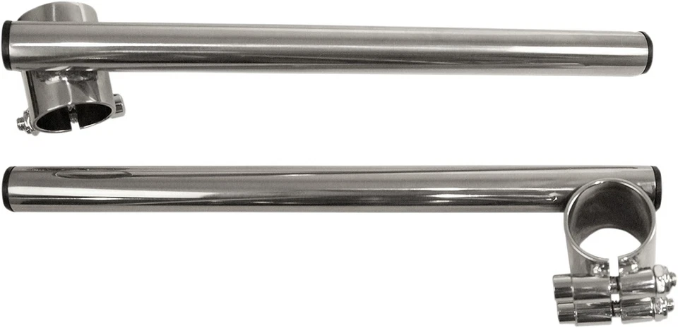 Manillar con clip cromado Emgo 7/8" 35 mm bajo café corredor motocicleta barras clips Foto 1 de 1