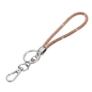 Cordón Bling, 8"/21cm Cordón Cristal Estrás para Llaves de Tarjeta de Identificación, Champagne - Imagen 1 de 6