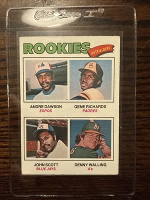 1977 Topps - Novato Outfielders Andre Dawson, Denny Walling, Gene Richards #473  Foto 1 de 2