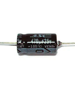 20pc Electrolytic Capacitor GHA 470uF 25V 105℃ 2000hrs φ8x15mm Axial RoHS SC - Picture 1 of 2