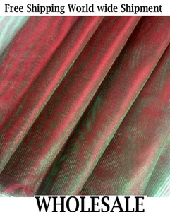 Maroon & O-Green Shaded Net Fabric Bellydance Dress Designer Decorati Veil  - Picture 1 of 1