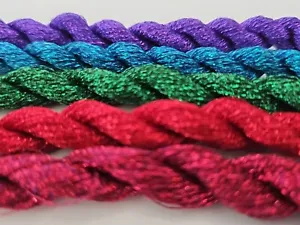 LOT OF 5 Madeira Supertwist Metallic Needlepoint Threads 100 Yards Each JEWEL - Picture 1 of 4