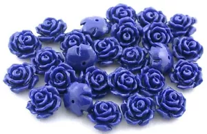 Paquete de 12 para pendientes CF285 azul resina de 9 mm medio perforada - Imagen 1 de 2