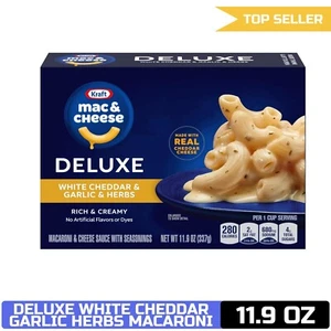 Kraft Deluxe White Cheddar Garlic Herbs Mac & Cheese Dinner 11.9oz Box - Pack of - Picture 1 of 19