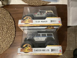 Jurassic Park 93 Jeep Wrangler Benz G550 Monster Truck Lot 1:24 Matchbox 2013 - Picture 1 of 4