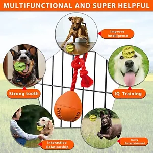 Pet Dog Toys Teeth Cleaning Supplies Fun Leakage Gum Balls Bite Resistant New - Picture 1 of 18