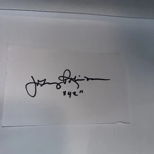 Johnny Robinson Hof Kansas City Chiefs SIGNED 3 x 5 Index Card - Picture 1 of 1