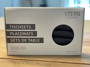 STERN Tischset 6er Set seidenschwarz No. 404832 - Bild 1 von 3