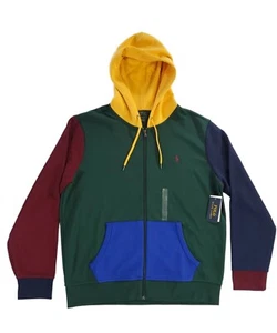 Polo Ralph Lauren Multicolor Block Double Knit Full Zip Hoodie Men’s Size Large - Picture 1 of 10