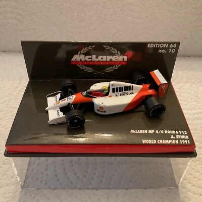 Minichamps 1/64 Mclaren MP 4/5B Honda V10 & MP 4/6 Honda V12 Ayrton Senna - Image 1 of 2