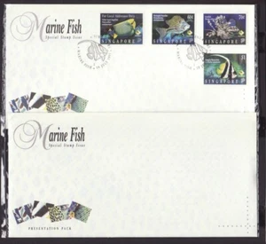 SINGAPORE 1995 MARINE FISH SPECIAL STAMPS ISSUE FD COVER & PRESENTATION PACK - Picture 1 of 1