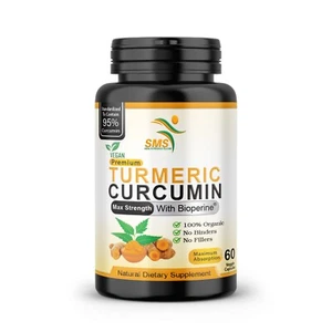 TURMERIC 95% CURCUMIN 10,000mg EXTRACT TUMERIC BLACK PEPPER ANTIOXIDANT BEST - Picture 1 of 13