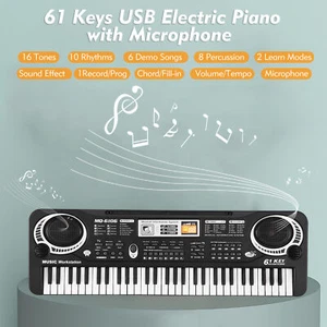 61 Keys Music Electronic Keyboard Electric Digital Piano Organ Kids Xmas Gift - Picture 1 of 12