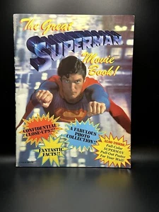 ORIGINAL 1983 DC COMICS THE GREAT SUPERMAN MOVIE BOOK WITH POSTER - Picture 1 of 7