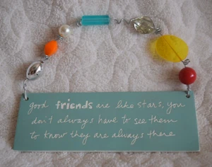Sandra Magsamen Friends Aqua Hanging Sign - Picture 1 of 5