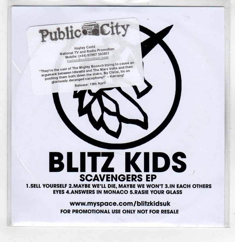 (GI202) Blitz Kids, Scavangers EP - DJ CD Foto 1 de 1