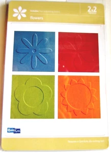 Flowers Embossing Folder Set by QuicKutz EF-2x2-024 NEW! - Picture 1 of 2